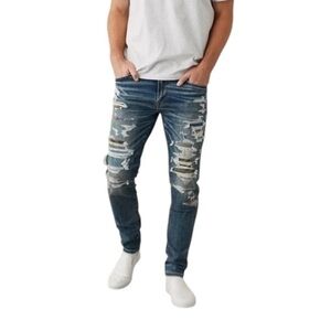 American Eagle athletic skinny jeans size 26x28 ripped
